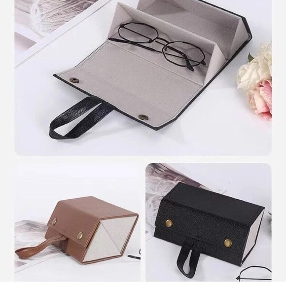 2 Slots sunglasses Organizer Storage Travel Foldable Hanging Glasses Rack - Picture 3 of 3